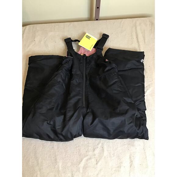 All In Motion Kids bibbed Snow One piece Zip Front Overalls Sz6/6X Black NWT - Picture 7 of 12